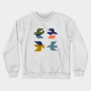 Four Birds Grid Crewneck Sweatshirt